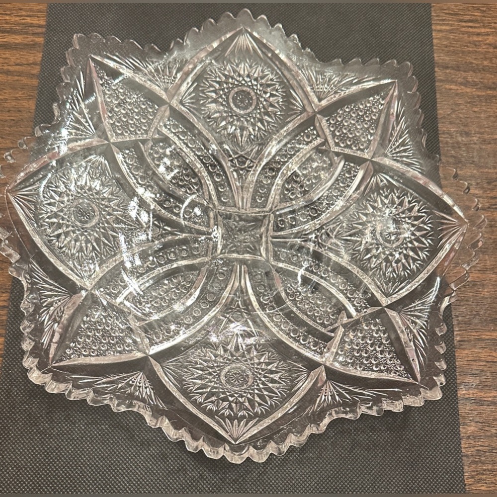 Elegant Pressed glass platter